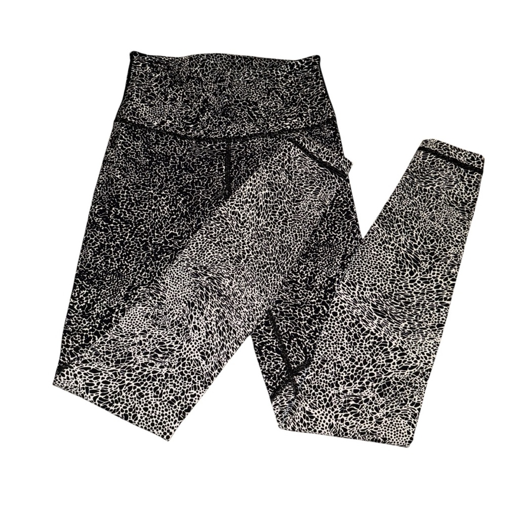 Lululemon Wunder Under Pants Hi Rise Leggings Size 4 Icebreaker White Black